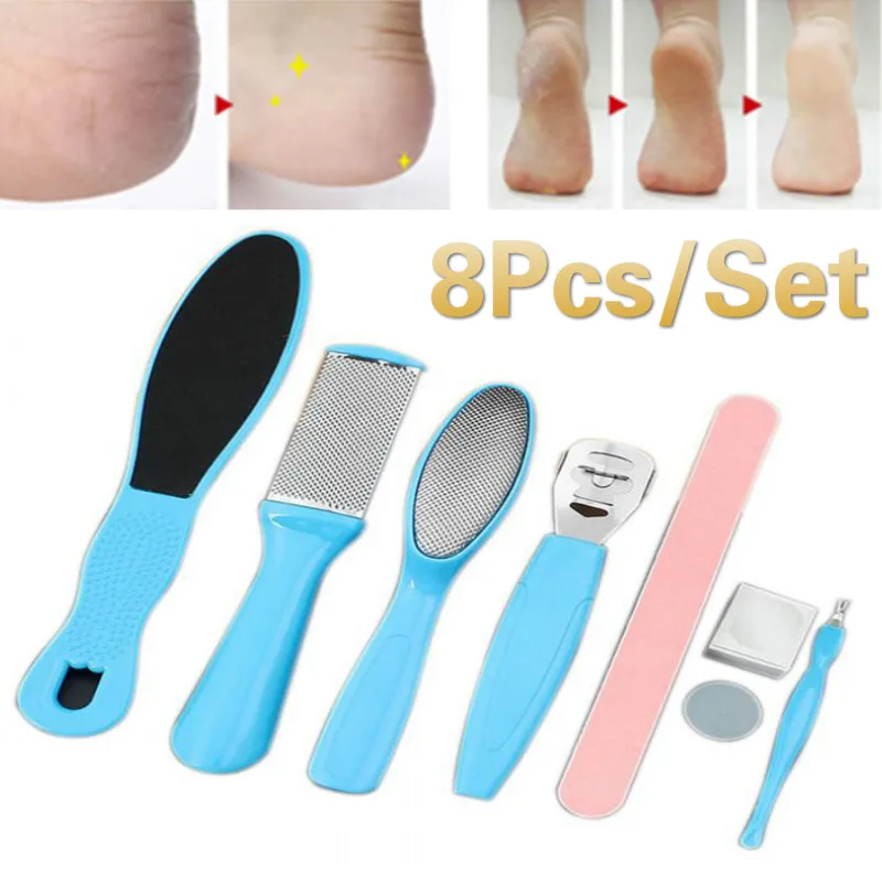 

8Pcs/Set Manicure Pedicure Tools Toe Nail Shaver Feet Pedicure Knife Kit Foot Callus Rasp File Dead Skin Remover Foot Care Tools