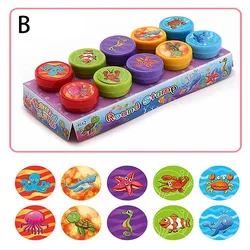 Ensemble de sceau pour enfants, dessin animé, animaux mignons, Fruits, circulation, sourire, timbres poste pour Scrapbooking, bricolage, jouets de récompense pour la maternelle 