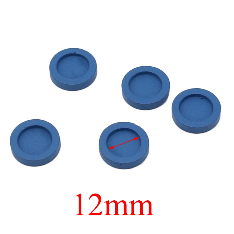blue 12mm 10 шт. дерево кабошон настройки подвески Цепочки и ожерелья пустая Камея основа подвески Лотки для изготовления ювелирных изделий 12/20/25/30 мм внутренняя Размеры - Цвет: blue 12mm