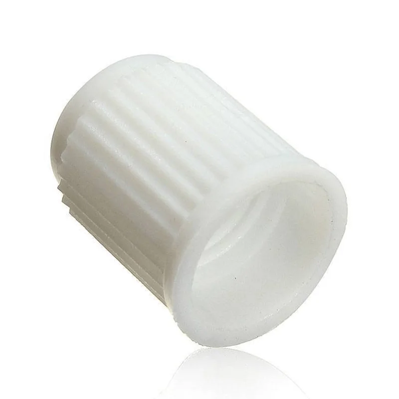 100pcs Plastic Valve Caps Tire Cap Valve Cover for Car Motorcycle White