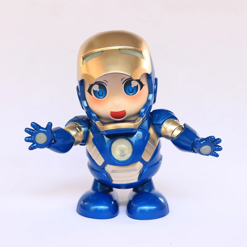 

Girls Hero Robot Dancing Music Electric Action Figure Toy For Kids PVC anime Model Toys Cartoon toys Collectible Model