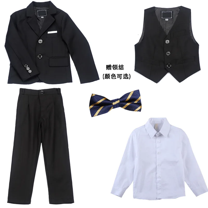 Костюм для мальчиков; Enfant Garcon Mariage; костюмы для мальчиков на свадьбу; Terno infantil; костюм Garcon Mariage Disfraz Infantil - Цвет: Коричневый