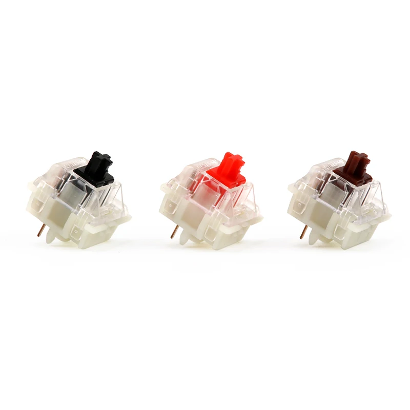 Gateron-teclado Mecânico com Interruptor Silencioso Case Transparente Plug-in Lâmpadas Adequado para Rgb Cereja mx Preto Vermelho Branco Marrom 5pin - Imagem 3