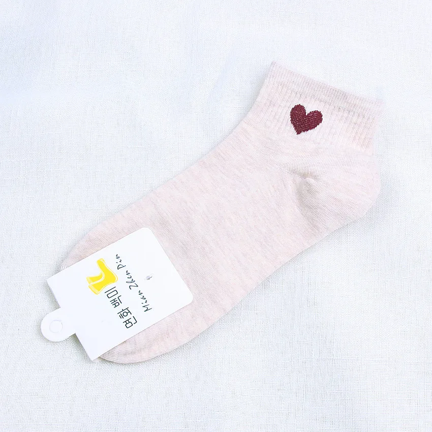 Модные женские длинные хлопковые носки в стиле Харадзюку, спортивные носки, японские Носки с рисунком сердца, носки в стиле хип-хоп, однотонные хлопковые крутые носки - Цвет: E