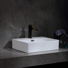 Керамический умывальник для ванной комнаты и туалета раковина белый керамический врезной умывальник с одним отверстием аксессуары для ванной комнаты раковины-столешницы