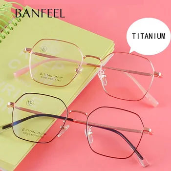 

Titanium Glasses Frame Men metal Denmark Brand Design Square Vintage prescription optical eyewear Myopia Wide Square eyeglasses