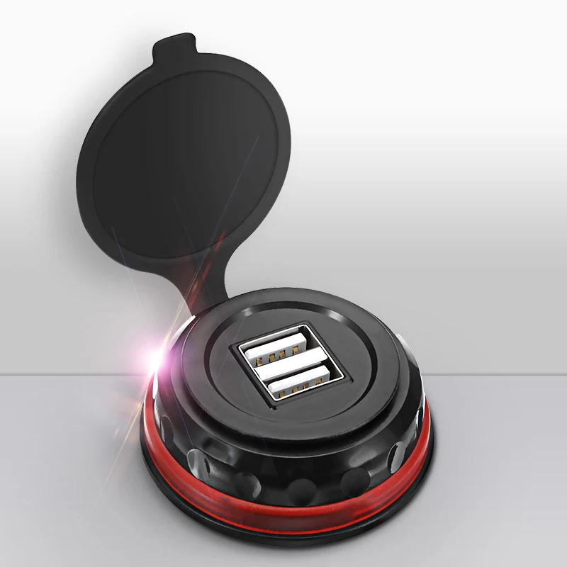 Автомобильный Зарядное устройство с двумя портами USB 3.1A 12/24V Мощность адаптер водонепроницаемое зарядное устройство разъем для USB для Авто Мото шины Универсальный|Адаптер питания| | АлиЭкспресс