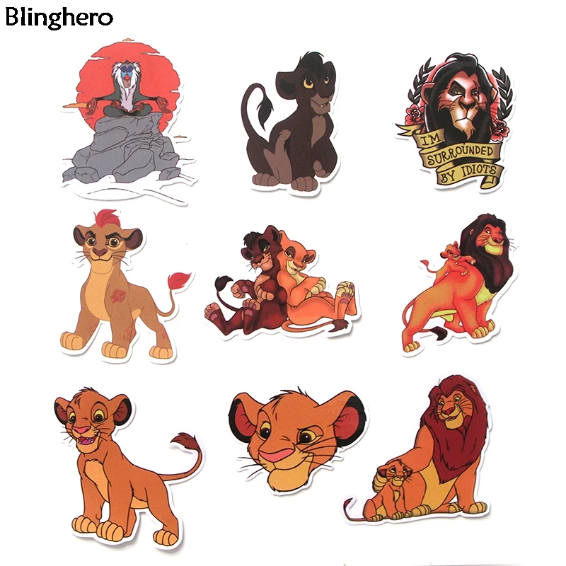 Blinghero Король Лев наклейки 40 шт./компл. мультфильм стикеры "Лев" канцелярские наклейки скейтборд милые стикеры на автомобиль наклейки BH0408