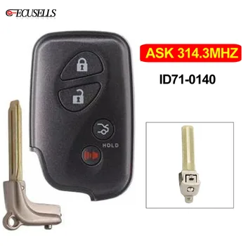 

3+1/4 Button Smart Card -US ASK314.3Mhz ID71-0140 TOY48 Emergency Key Use for Lexus ES350 IS250 IS350 GS300-600H 2007 2008 2009