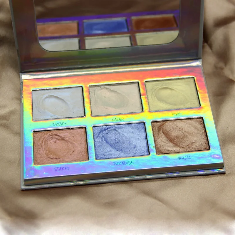 Hot Face Makeup Highlighter Palette Glitter Holographic Glow Kit iluminador Highlight Bronzer Shimmer Poudre Visage Maquiagem