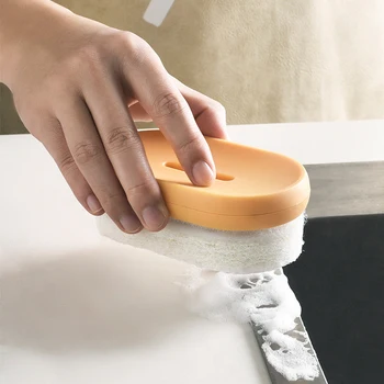 

Nordic style Clothes Cleaning Brush with Brush Dust Cleaner Tray, Kitchen and Bathroom Dishwashing Tool for Shoes and Pots clean