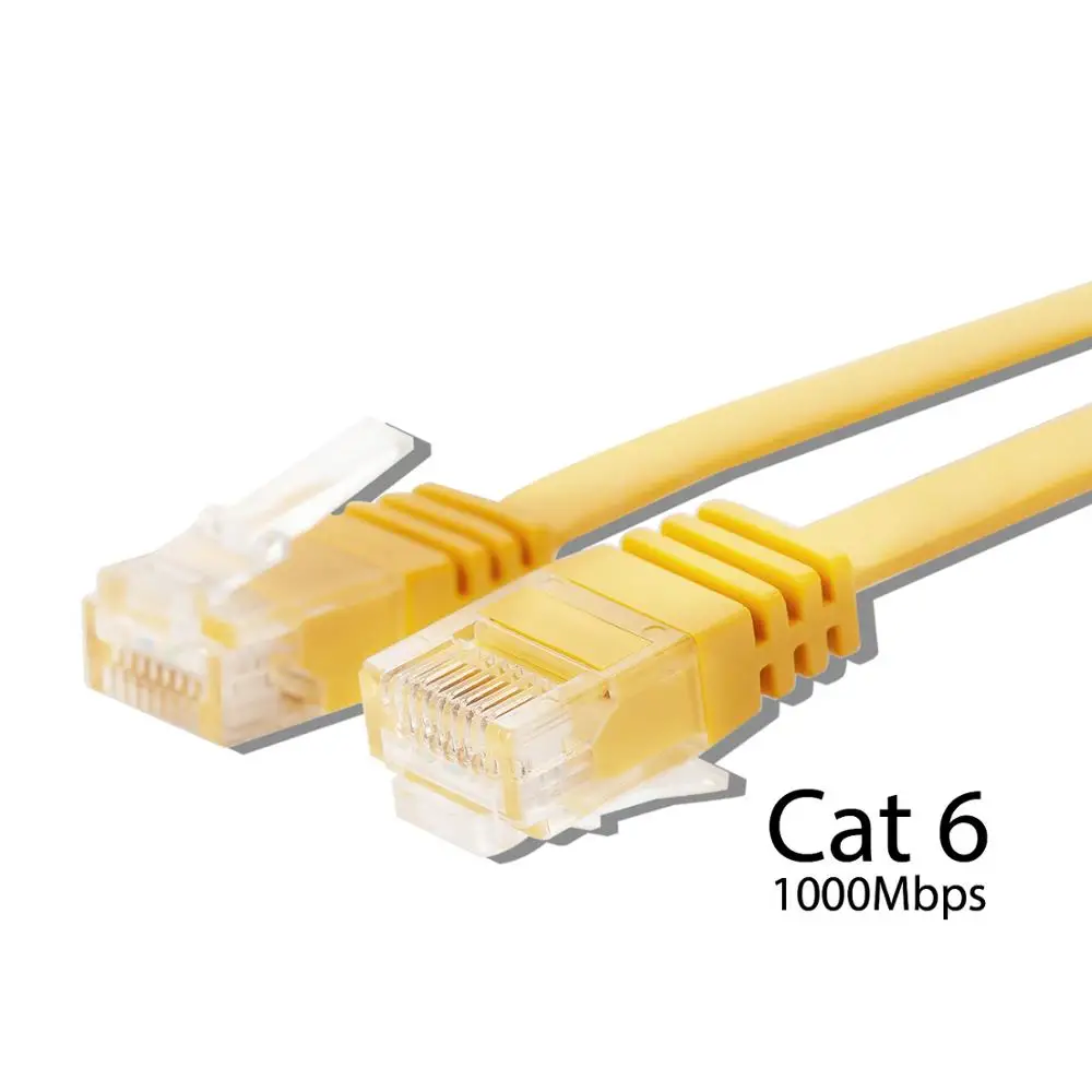 Плоский Кабель Cat 6 Ethernet быстрее чем Cat5e/Cat5 плоская интернет сеть сетевой патч корд