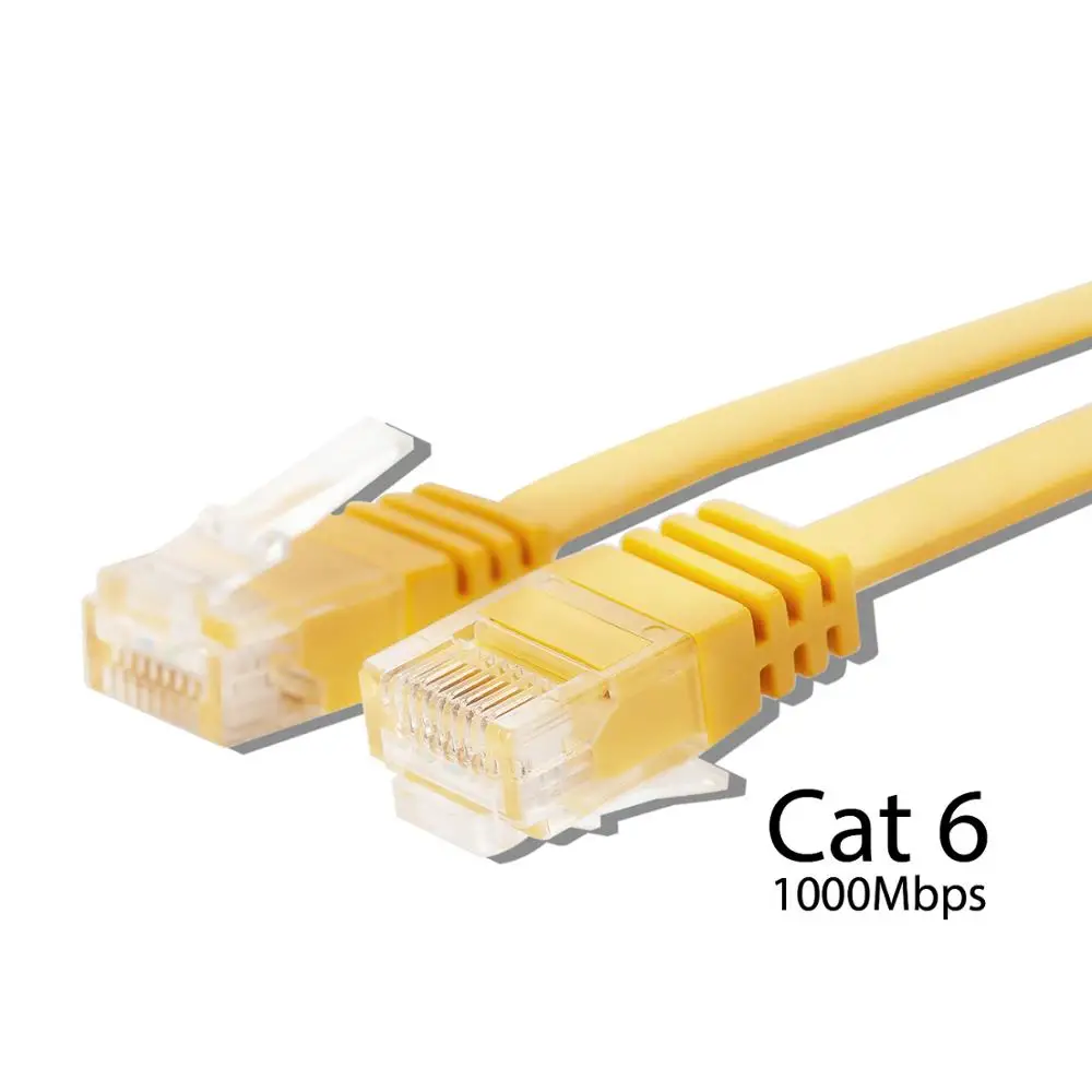 Cat 6 Ethernet Cable 100 ft LAN Cable 350Mhz 1Gbps High Speed Flat Internet Network Cable with Clips for PS4 Router Modem Xbox Black