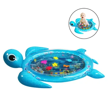

PVC Inflatable Pat Water Pad Turtle Shape Baby Water Inflatable Play Mat Safe Comfortion Children Summer Inflatable Cool Ice Pad