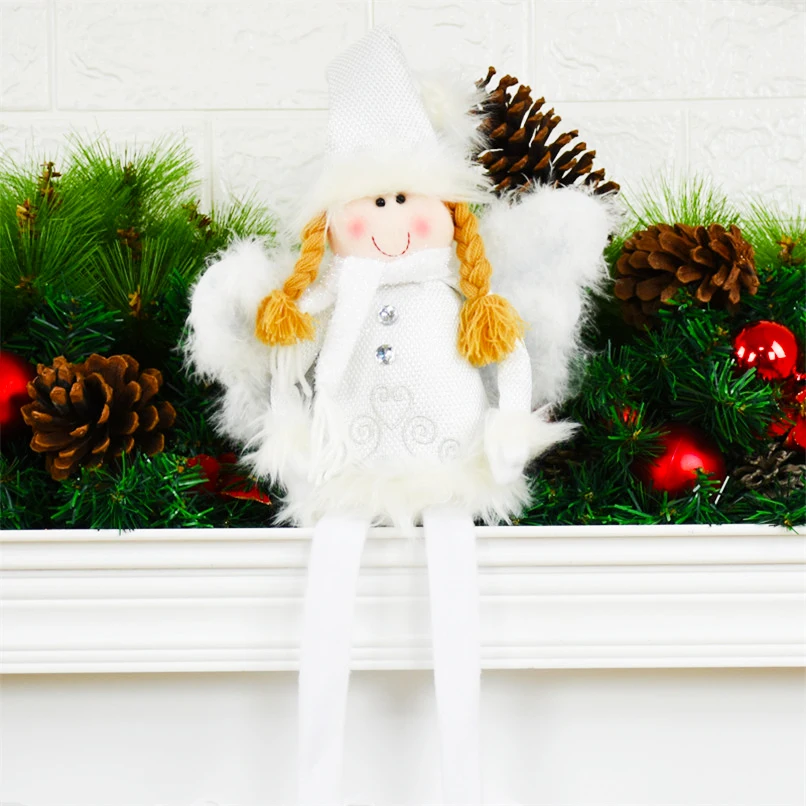 

Chritsmas Small Sitting Angel Toy Xmas Decoration for Tree Navidad Decoraciones Para El Hogar Showcase Figurines Kerst Decoratie