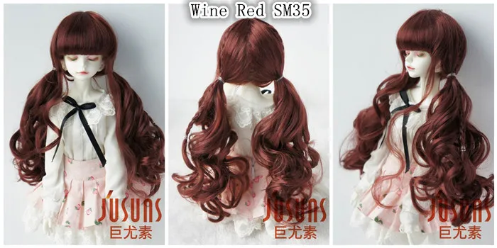 JD337 1/8 1/6 1/4 Pretty Synthetic Mohair BJD Wigs Suit For Size 5-6 Inch 6-7 Inch 7-8 Inch Doll Free Shipping Doll Hair Only