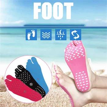 

Beach Shoe Invisible Sticker Adhesive Beach Insoles Pads Soles Elastic Flexible Pool Barefoot Anti-slip Pads Foot Care Sandals