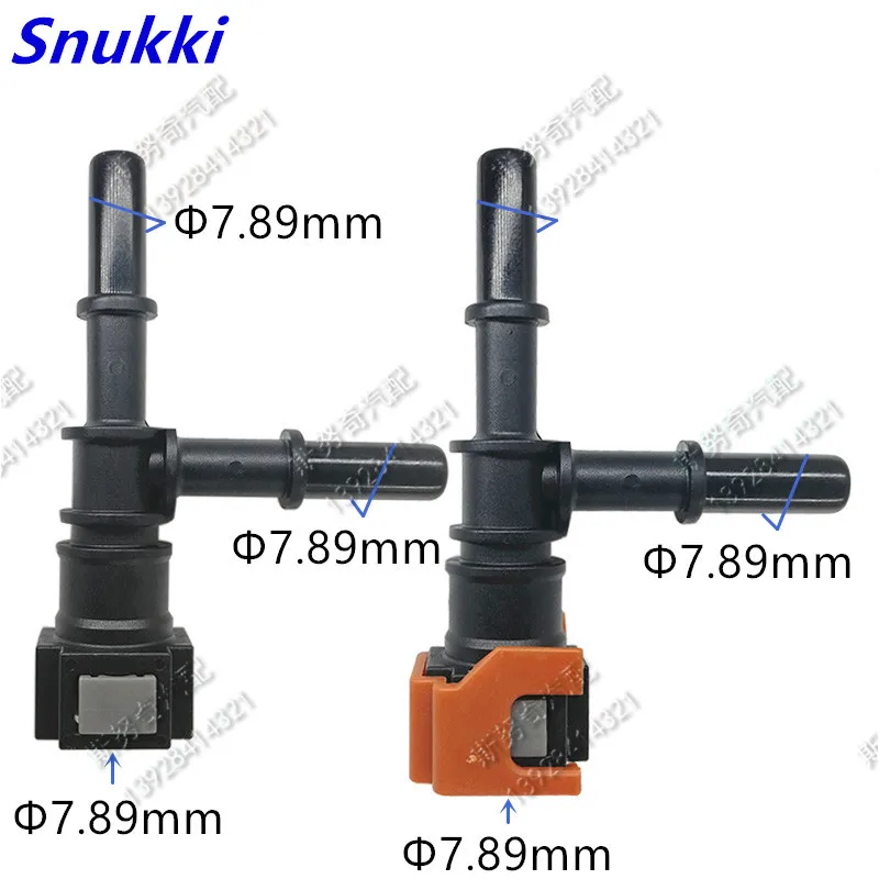 Fuel Line Connector 7.89mm 7.89 Tee connector 5/16 auto Fuel line quick connector fuel plastic fittings joint female male auto parts 2pcs a lot