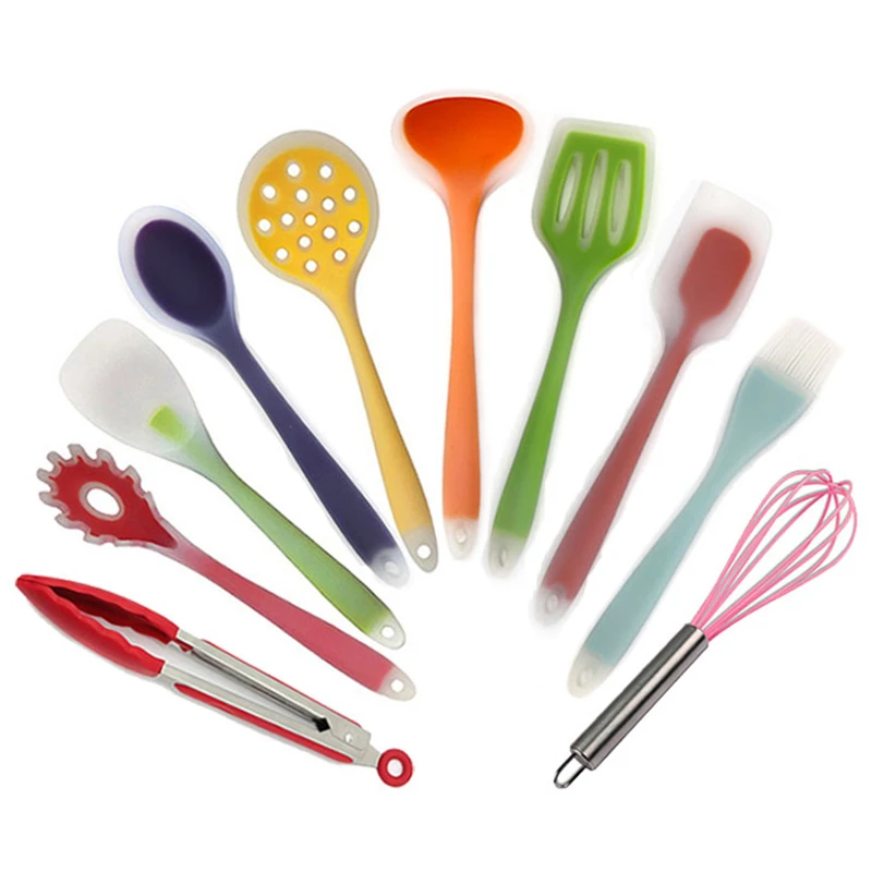 10pcs Silicone Kitchen Utensils Cookware Set Nonstick Baking Cooking Spoon Tools 10pcs Silicone Kitchen Utensils Cookware Set Nonstick Baking Cooking Spoon Tools