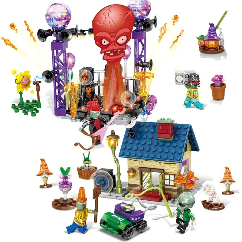 

2020 New Pvz Building Blocks Set Plants Vs Zombies Lepining Farm Maze Mini Mutants Action Figures Toys For Children Gifts