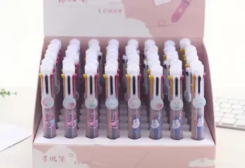 

multicolor Peppermint 8 color press ballpoint pen cartoon stationery prize kawaii school gift pen office writing pen 24pc/lot