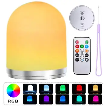 

LED Portable Creative Romantic RGB Color Change Bedside Lamp Smart Light Atmosphere Lighting LED Night Light