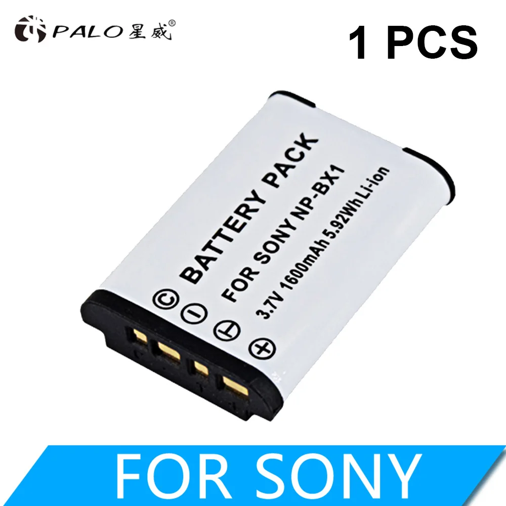 1PCS PALO NP-BX1 аккумуляторов NP BX1 NPBX1+ двойной bateria зарядное устройство для sony NP-BX1 HDR-AS200v AS15 AS100V DSC-RX100 X1000V WX350 RX1 - Цвет: 1PCS
