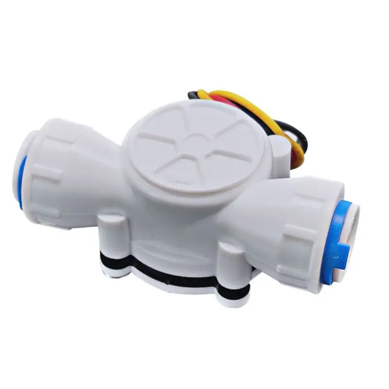 

OOTDTY 2" Tube 1/8 Quick Connector Hall Effect Flowmeter Water Flow Sensor Control 63HF