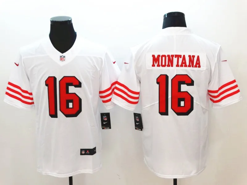 AS PICTURE Сшитый Топ для мужчин 49ers Jimmy Garoppolo Vapor Joe Монтана маркиза Гудвин Рихард Шерман Ронни Лотт Vapor Untouchable Jersey рубашка - Цвет: AS PICTURE