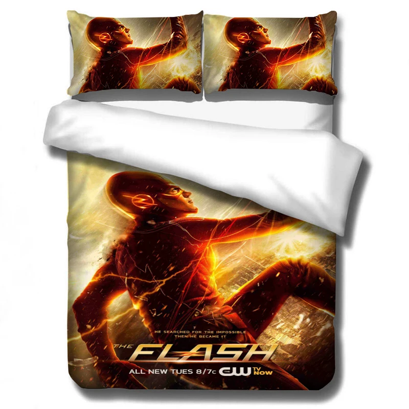 Флэш стрела 3D постельные принадлежности набор пододеяльников наволочки супер герой Лига Справедливости одеяло постельные принадлежности s постельное белье