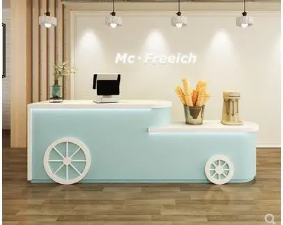 Paint front desk, kindergarten bar counter, early education center reception desk, simple beauty salon cashier counter