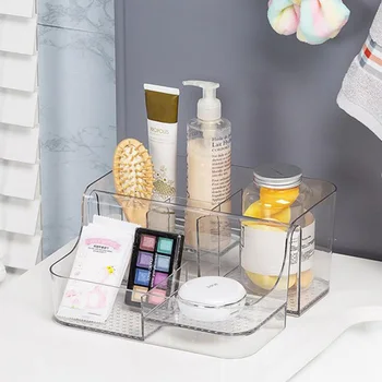 

Acrylic Transparent Cosmetic Storage Box Household Items Rack Makeup Brush Storage Box Dresser Compartment Storage Box