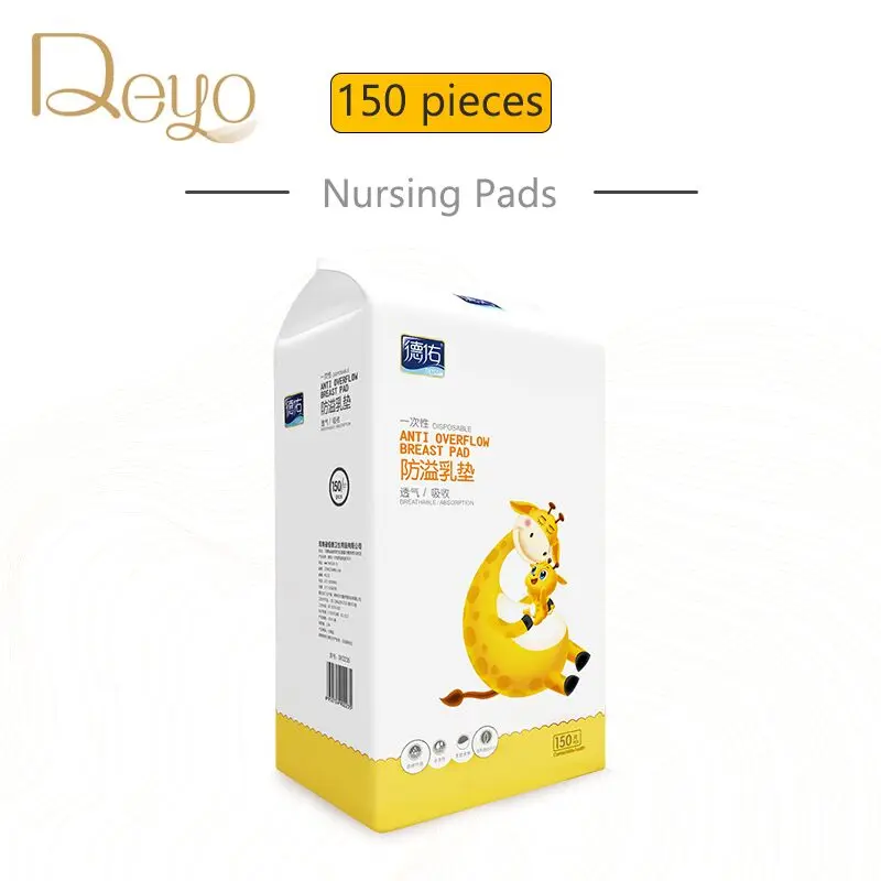 

Deyo Maternity Nursing Pads Breathable Absorbency Anti-overflow Breast Pads Baby Feeding Breastfeeding Mom Necessary 150pcs