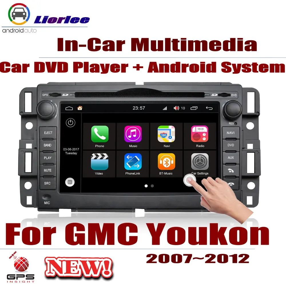 Для GMC Youkon 2007-2012 Android HD система дисплеера Аудио Видео Стерео в приборной панели