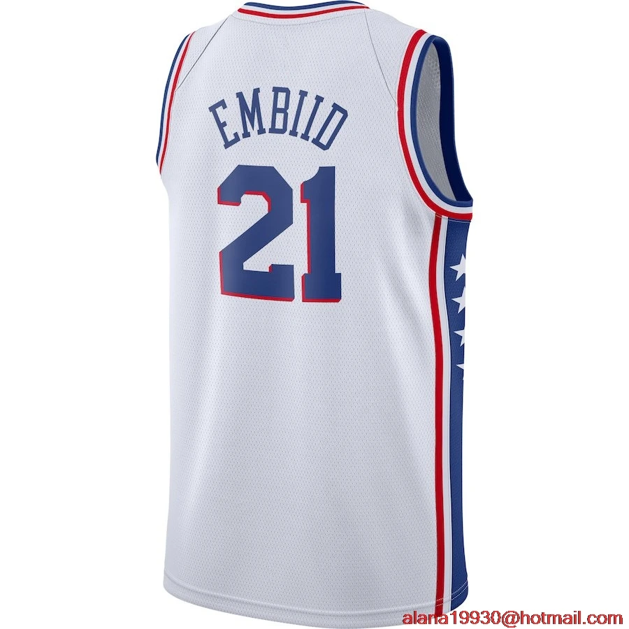 Молодежная детская баскетбольная майка Joel Embiid Бен Симмонс Jimmy Butler /19 City Edition Philadelphia