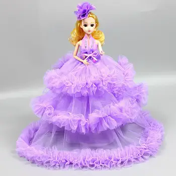 

RCtown 38cm Princess Girl Toy Vinyl Doll in 3-Layered Wedding Dress Children Birthday Gift