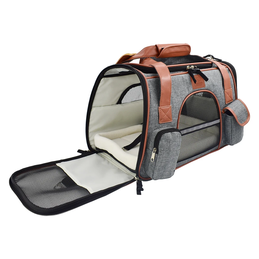 Skup Torba dla zwierząt domowych dla kotów szary czerwony róża torba podróżna transportu przenośny nośnik oddychające dla małych psów i kotów