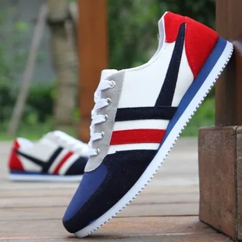 

Mens Sneakers Spring Casual Loafers Shoes Student Outdoor Lace Up Trend Canvas Sneakers Flat Track Field Walking Shoes @A24