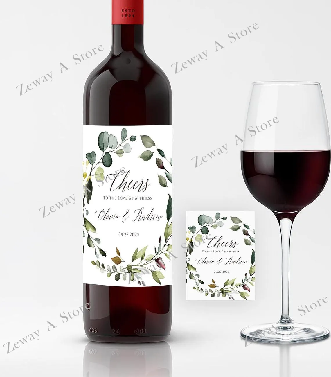 Etichette Adesive Per Bottiglie Vino XPEX - 8 Pezzi Arcobaleno, Impermeabili, Per Feste - Foto 4