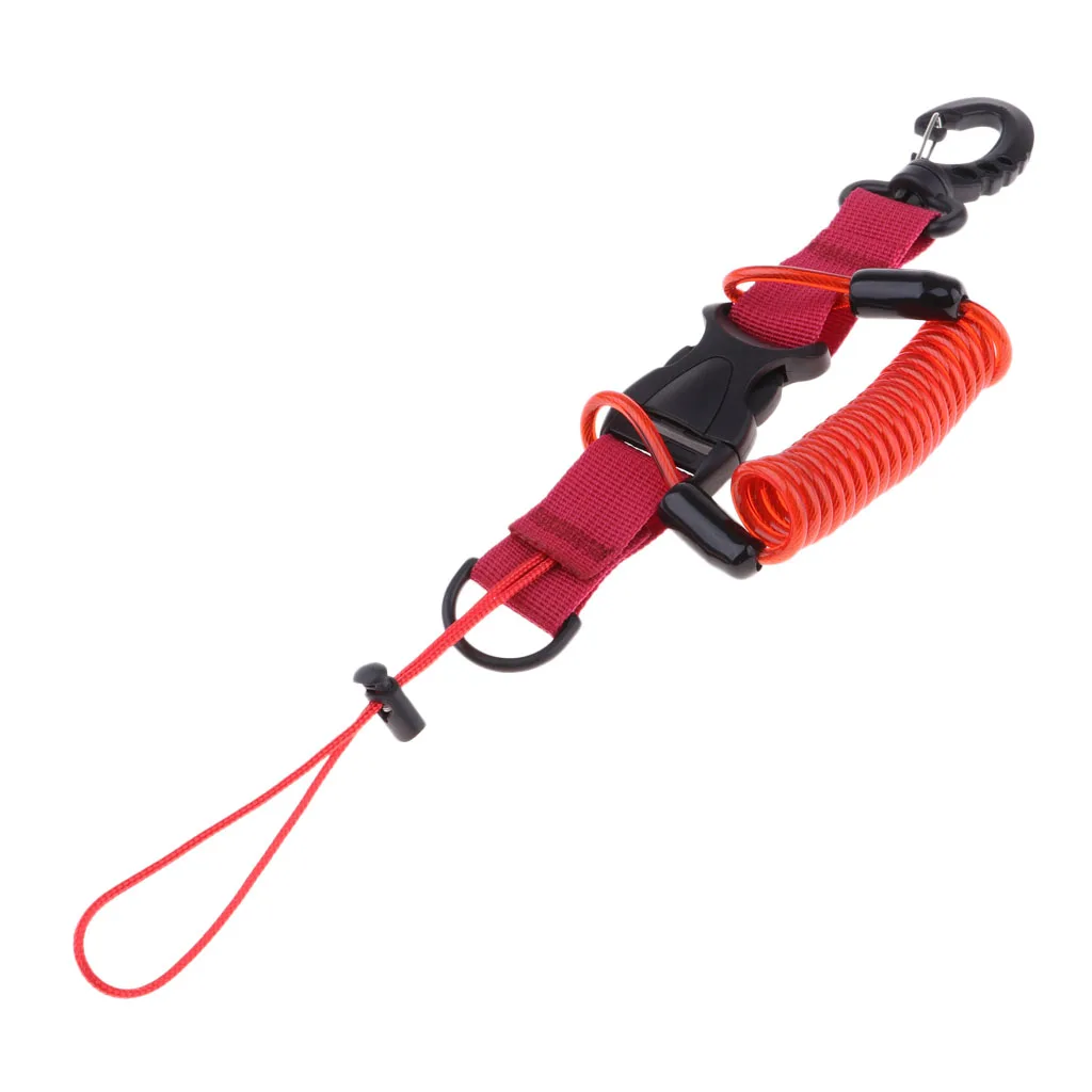Scuba Diving Dive Lanyard Clip Snorkeling Webbing Strap with Quick Release Buckle for Camera Holding