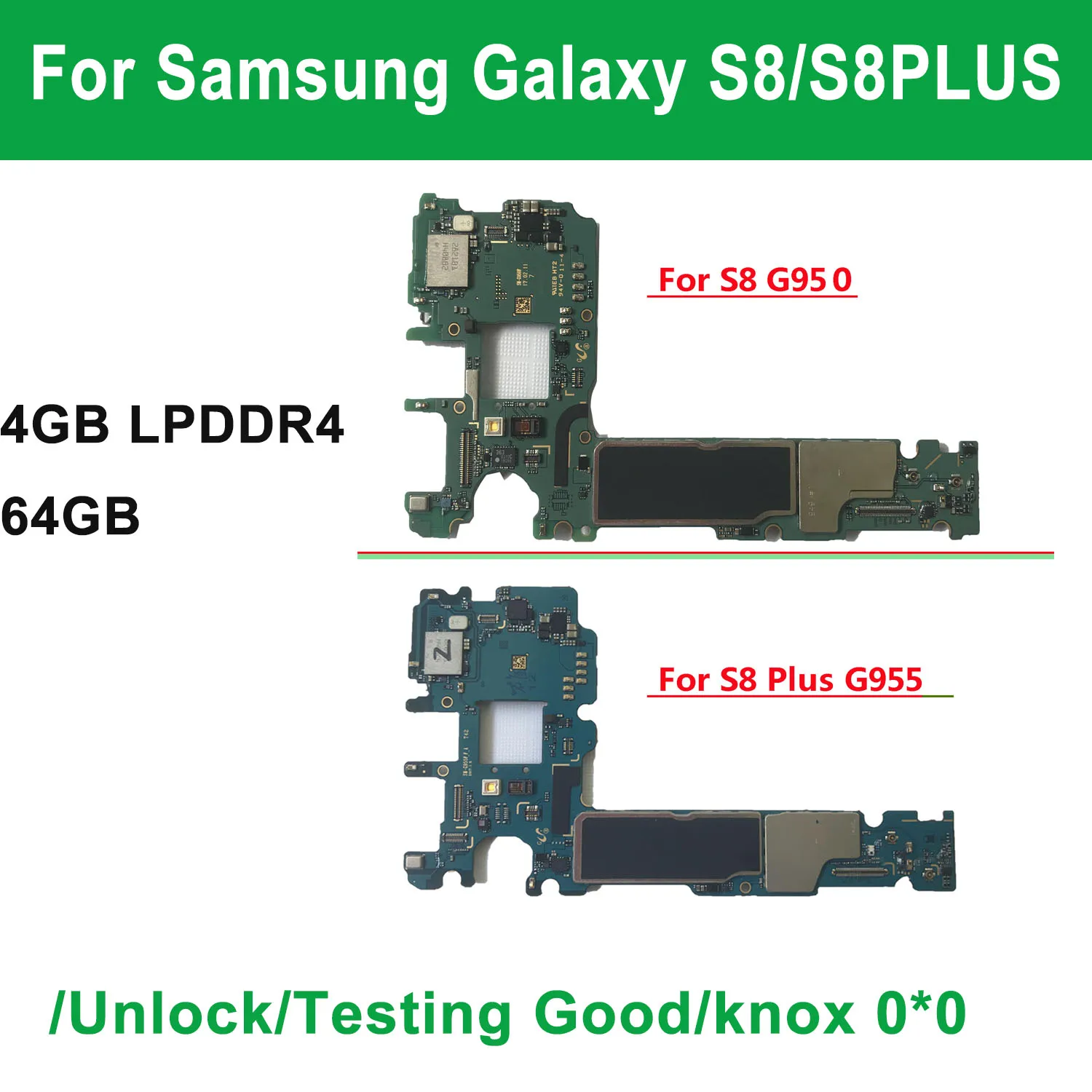 Материнская плата для Samsung Galaxy S8 G950F G950FD G950U Plus G955F G955U две Sim-карты 64 ГБ 128