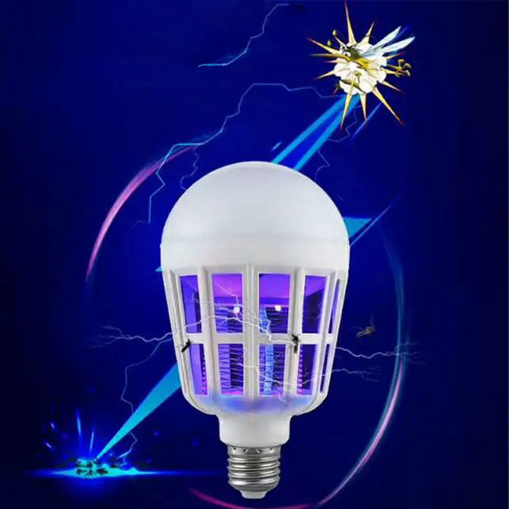 Противомоскитная лампа E27 110/220V ловушки для насекомых вредителей ошибка летающих насекомых моли убийца для уничтожения комаров светильник светодиодный лампы модные креативные 15 Вт