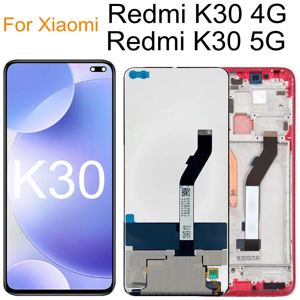 

6.67" With Frame For Xiaomi Redmi k30 4G 5G LCD Display Touch Screen Assembly Replacement Accessories For Redmi K30 M1912G7 LCD