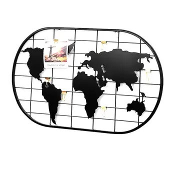 

1pc Iron Photo Frame DIY Decorative Map Decoration Wall Hanging Display Frame for Crafts Photo