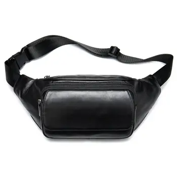 

THINKTHENDO Men PU Leather Waist Fanny Pack Belt Bag Pouch Travel Hip Bum Shoulder Bags Purs