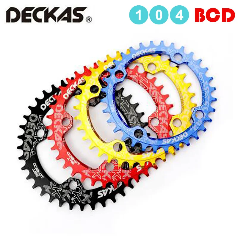 Deckas 104BCD круглая узкая широкая цепь MTB горный велосипед 32T 34T 36T 38T коленчатый набор