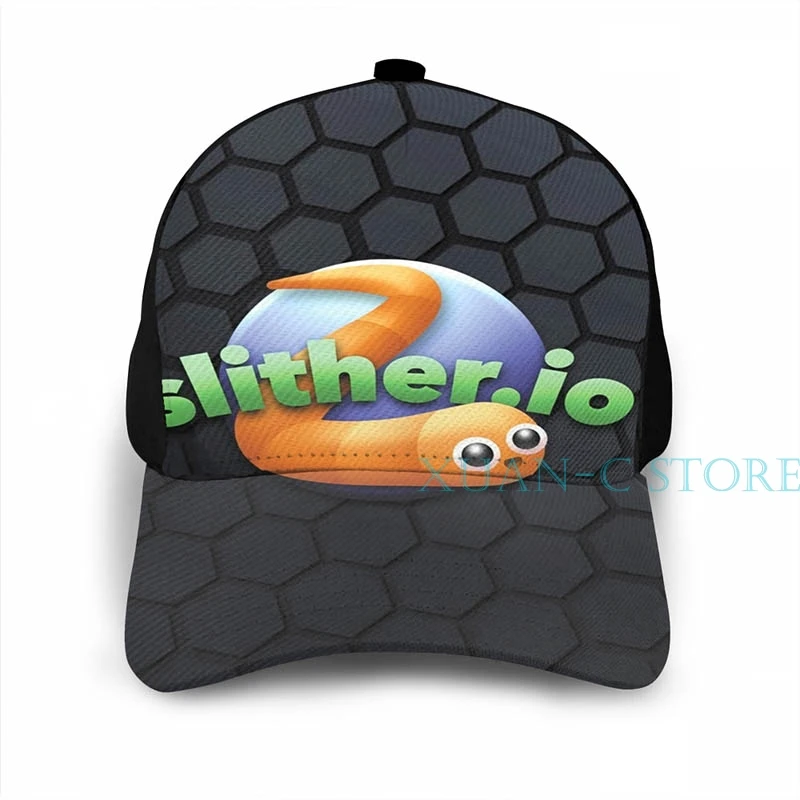 Slither. io баскетбольная Кепка для мужчин и женщин мода по всему принту черная шляпа унисекс