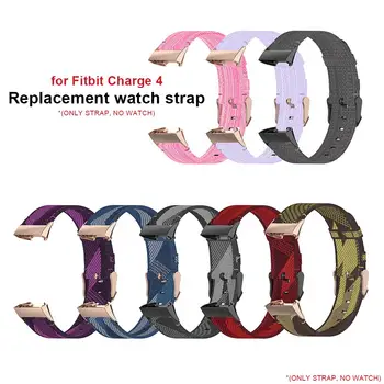 

Comfortable Watch Band Replacement Wristband Canvas Durable Smartwatch Strap Cover Accessories for Fitbit Charge 4 3
