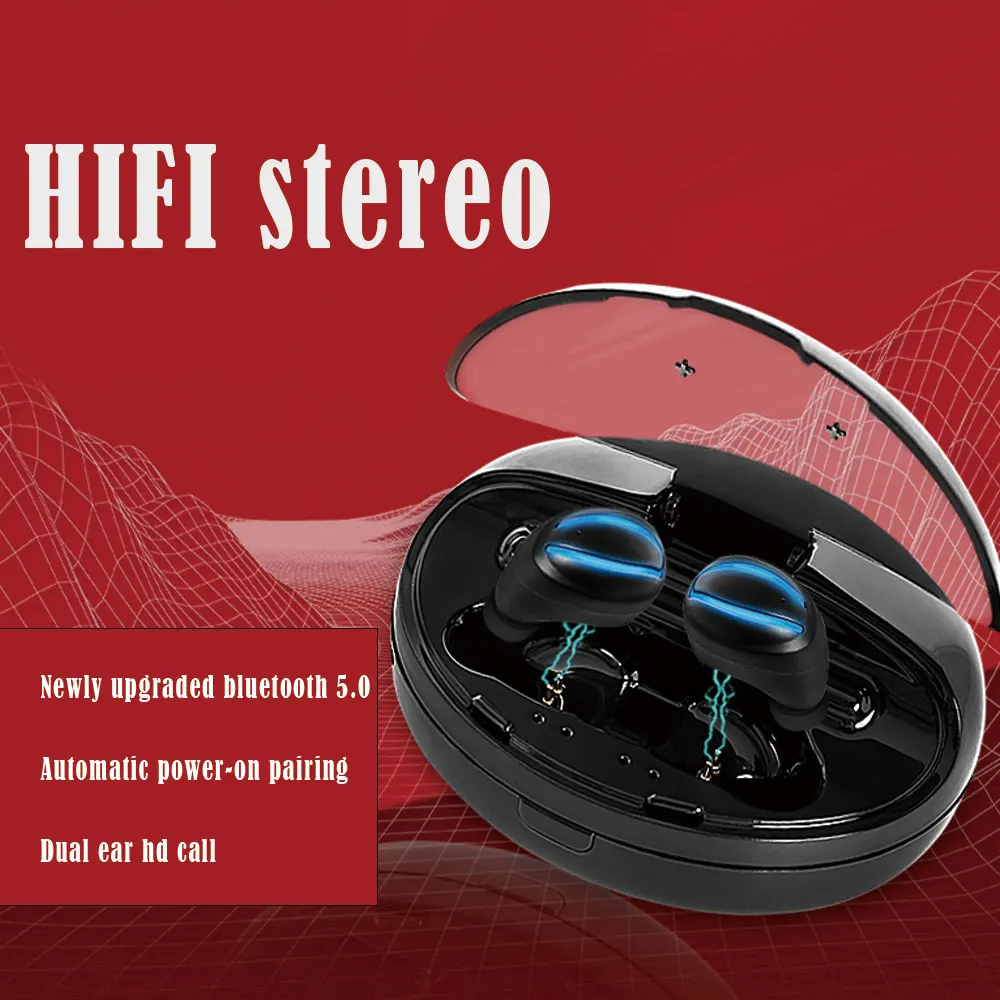 H8 Bluetooth наушники мини беспроводные стерео TWS Bluetooth 5,0 гарнитура в ухо автоматическая загрузка сопряжение с зарядным устройством микрофон