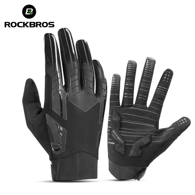 US $9.05 ROCKBROS Windproof Cycling Bicycle Gloves Touch Screen Riding MTB Bike Glove Thermal Warm Motorcycl
